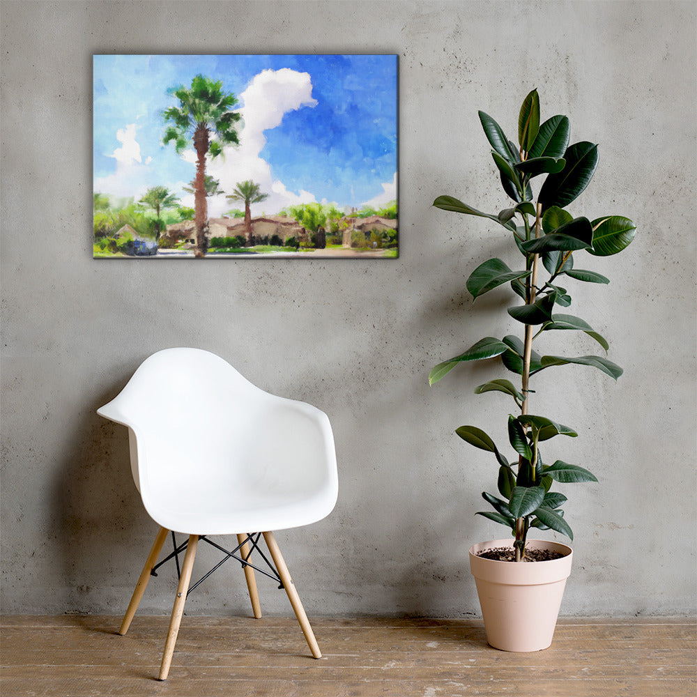 Desert Palms, Scenics, Digital Art, Canvas Print, High Quality Image, For Home Decor & Interior Design