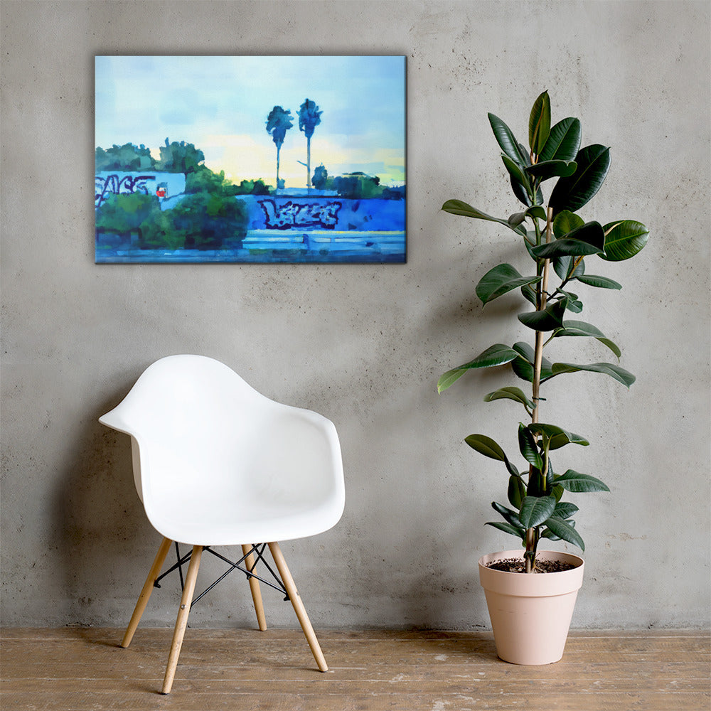 SoCal Scenery, Urban Vibes, Digital Art, Canvas Print, High Quality Image, For Home Decor & Interior Design