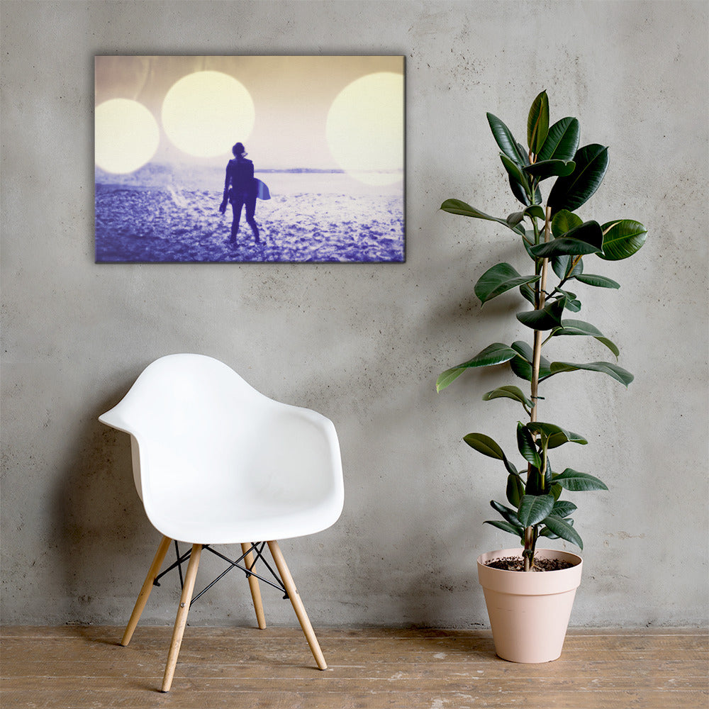 Late Day Surf, Beach Life, Digital Art, Canvas Print, High Quality Image, For Home Decor & Interior Design