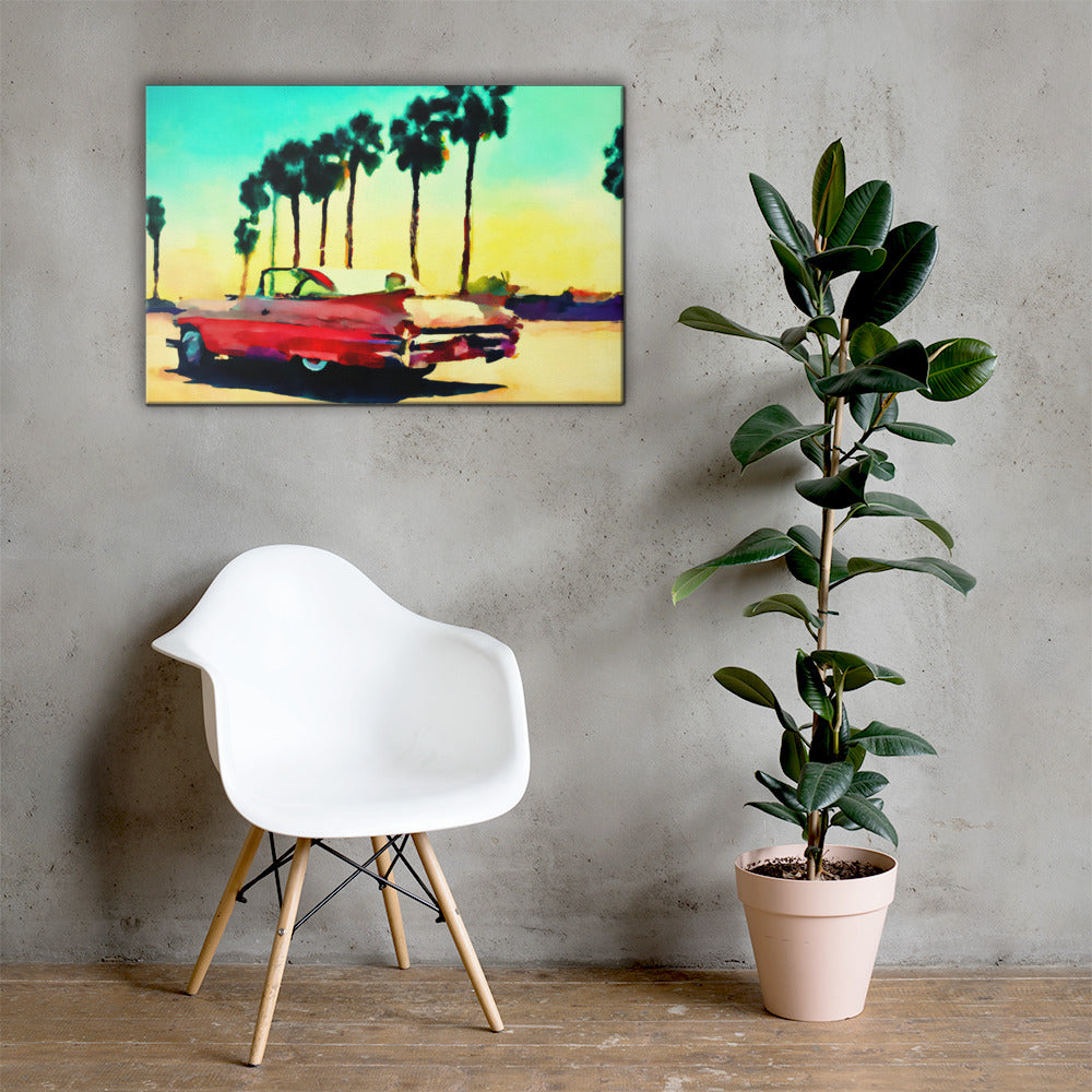 Beach Life, Pink Caddy, THNKPNK, Digital Art, Canvas Print, High Quality Image, For Home Decor & Interior Design