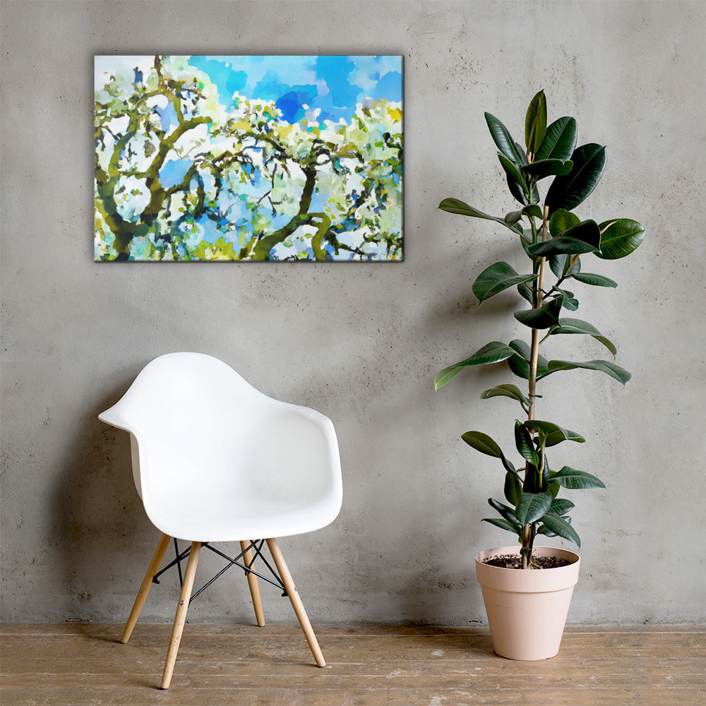 Apple Blossoms, Scenics, Digital Art, Canvas Print, High Quality Image, For Home Decor & Interior Design