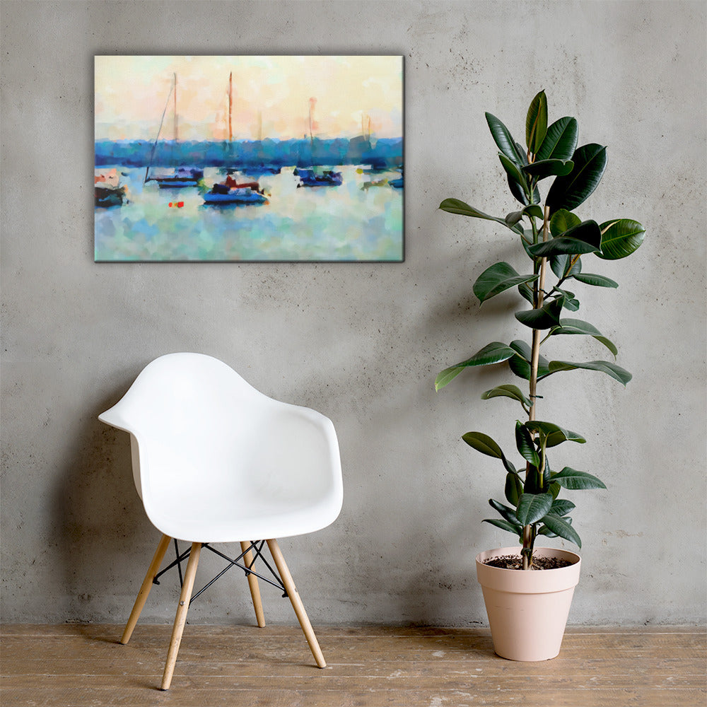 The Bay At Early Morning, Scenics, Digital Art, Canvas Print, High Quality Image, For Home Decor & Interior Design