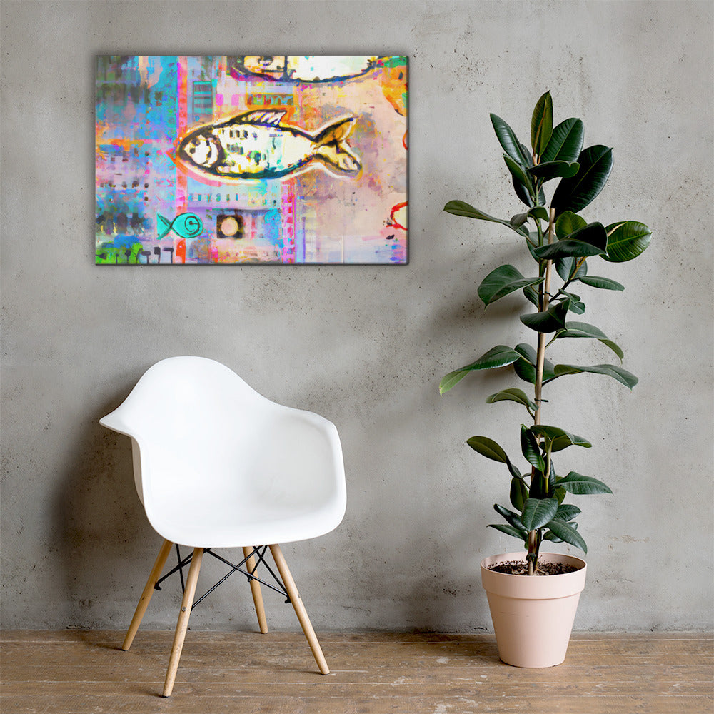 Fish, Animal Life, Digital Art, Canvas Print, High Quality Image, For Home Decor & Interior Design