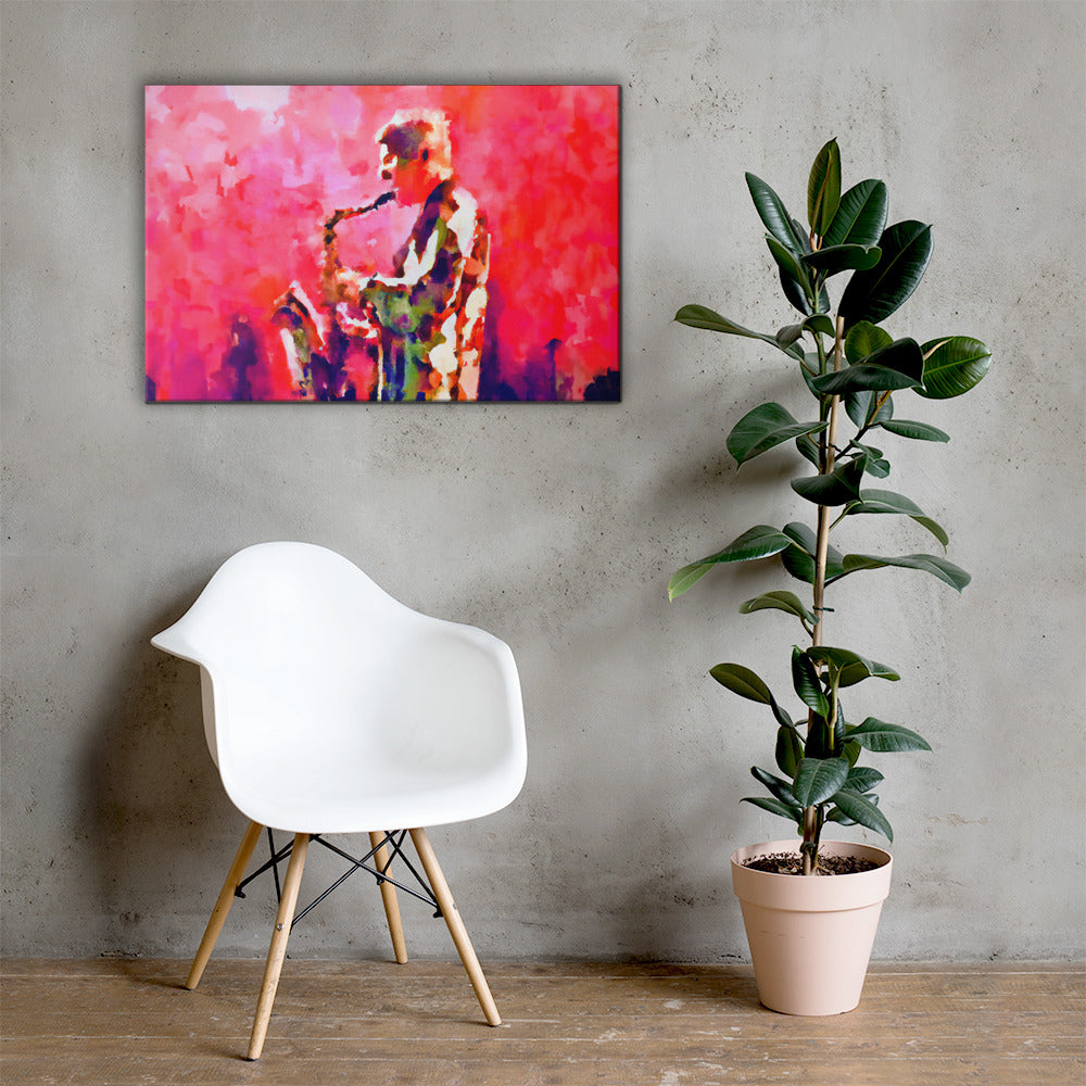 Saxophone Player, Portraits, Digital Art, Canvas Print, High Quality Image, For Home Decor & Interior Design