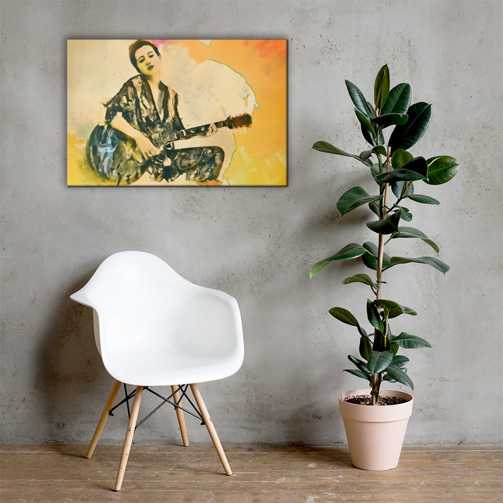 Guitar Player, Portraits, Digital Art, Canvas Print, High Quality Image, For Home Decor & Interior Design