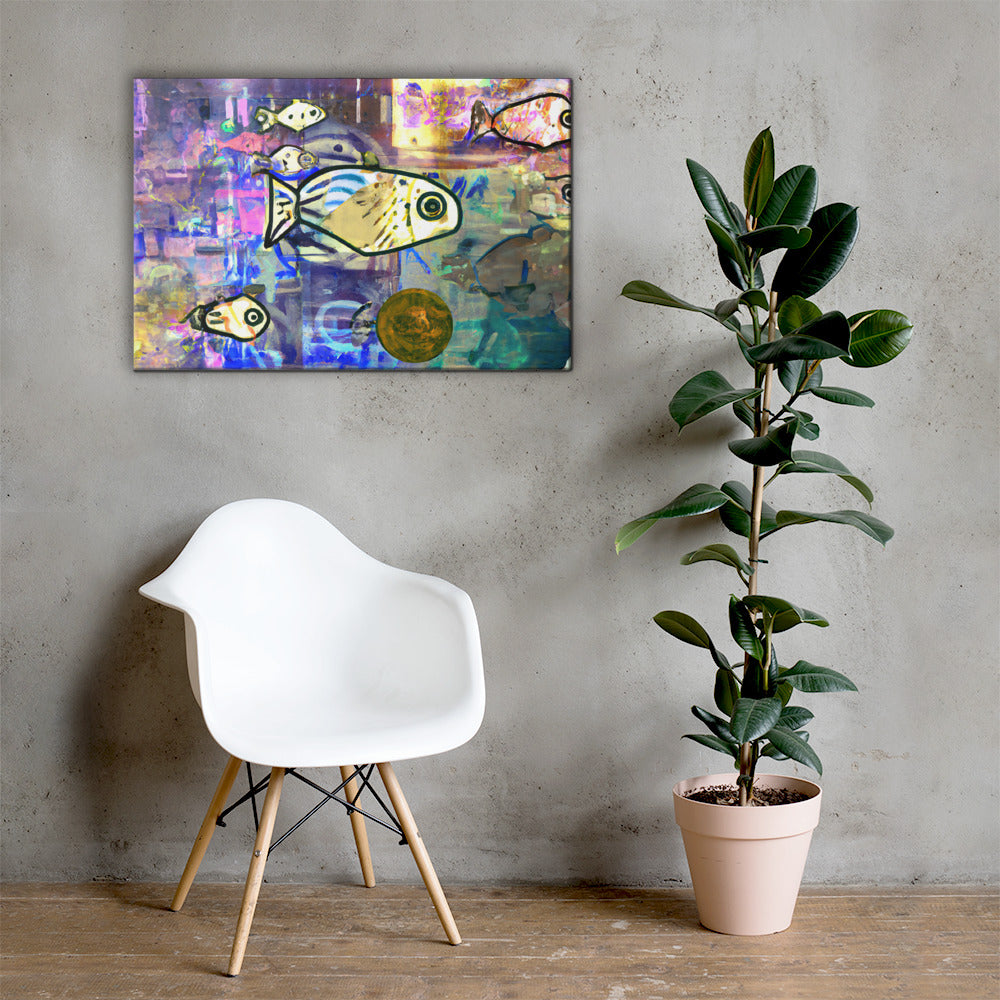 Fish, Animal Life, Digital Art, Canvas Print, High Quality Image, For Home Decor & Interior Design