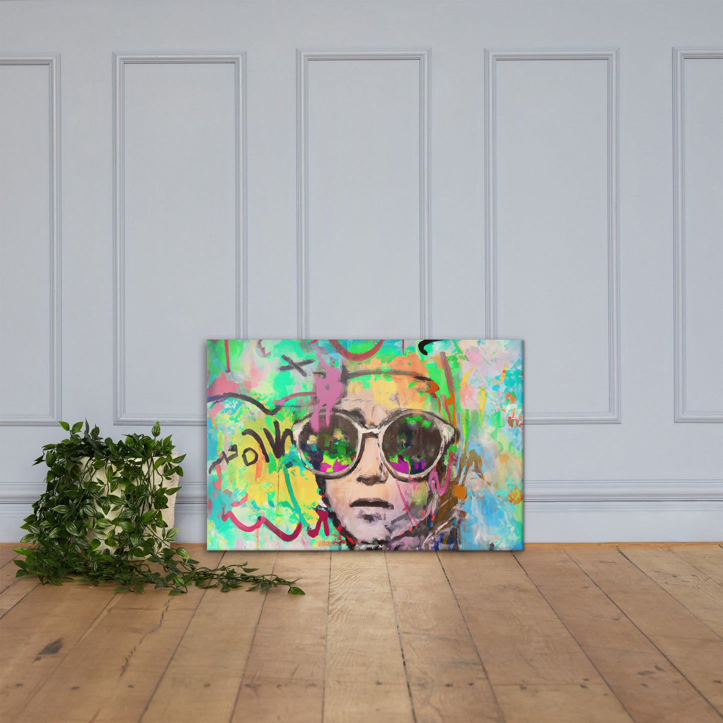 She Vibes, Sunglasses, Digital Art, Canvas Print, High Quality Image, For Home Decor & Interior Design