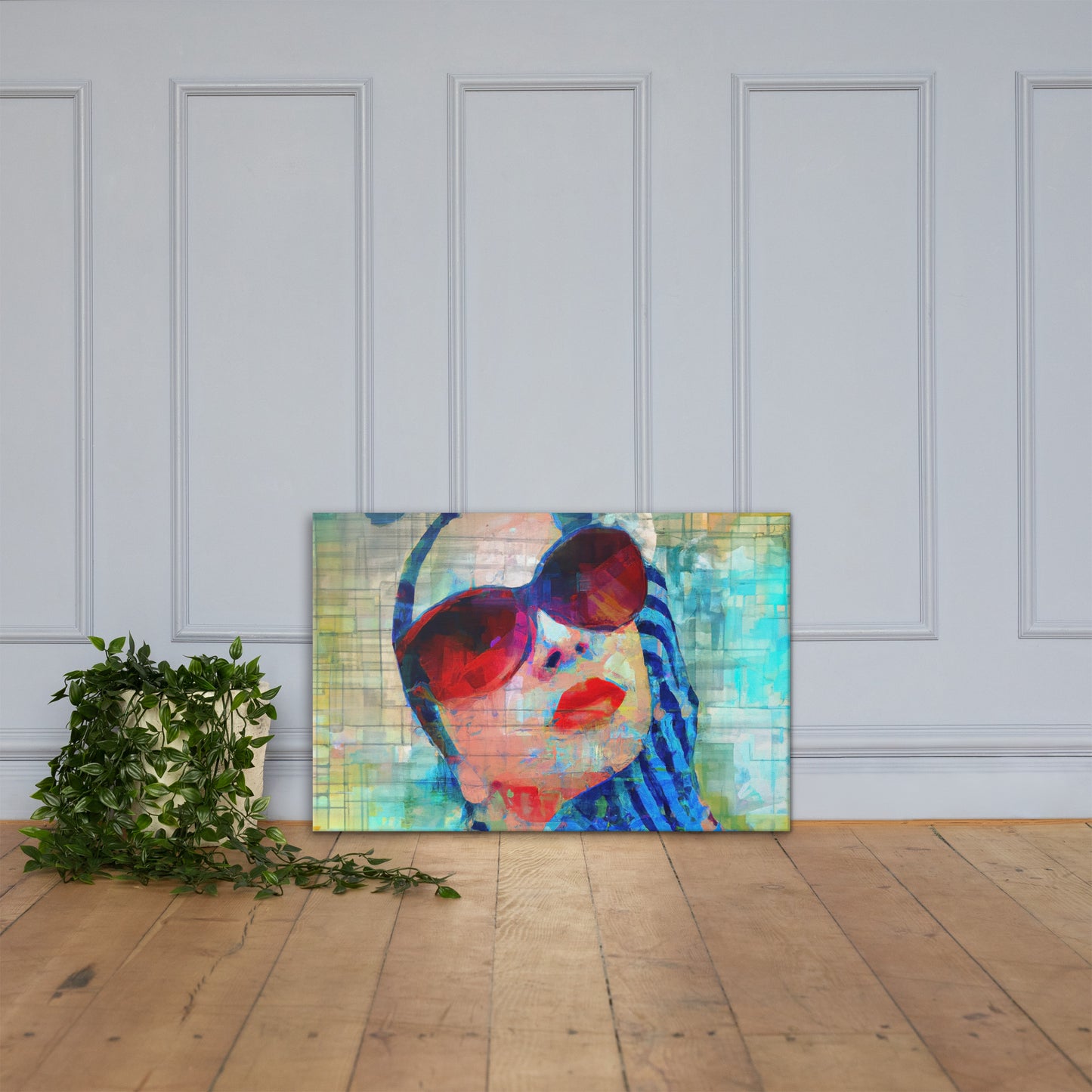 She Vibes, Sunglasses, Digital Art, Canvas Print, High Quality Image, For Home Decor & Interior Design