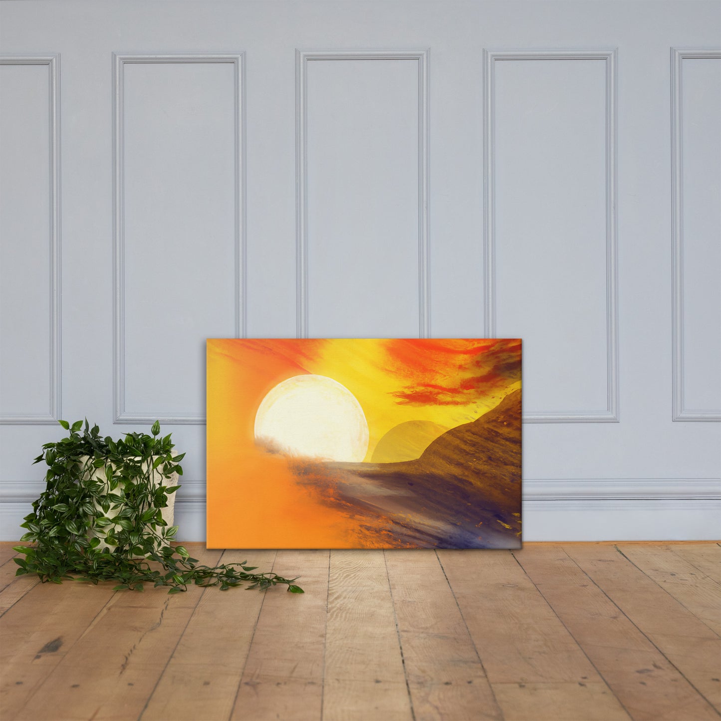 Blazing Sunset, Scenics, Digital Art, Canvas Print, High Quality Image, For Home Decor & Interior Design