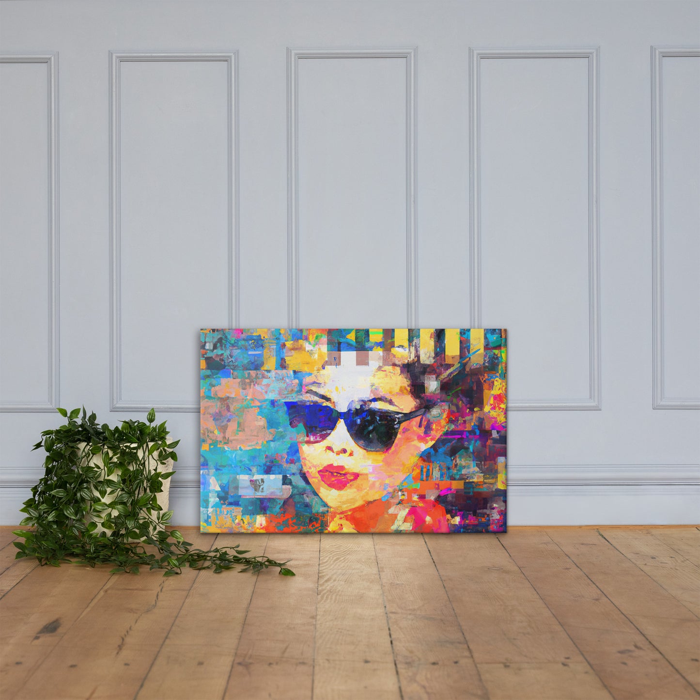 She Vibes, Sunglasses, Digital Art, Canvas Print, High Quality Image, For Home Decor & Interior Design