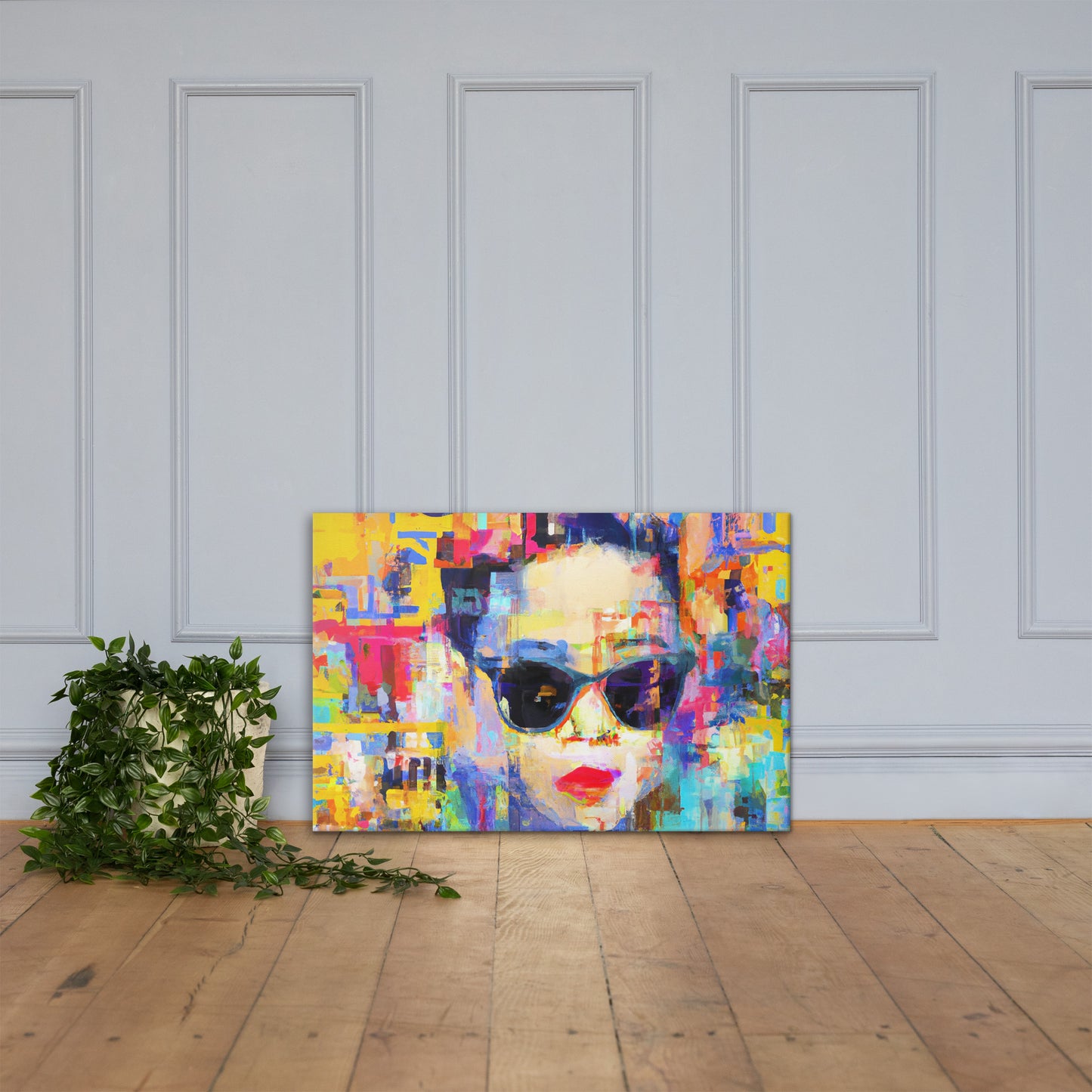 She Vibes, Sunglasses, Digital Art, Canvas Print, High Quality Image, For Home Decor & Interior Design