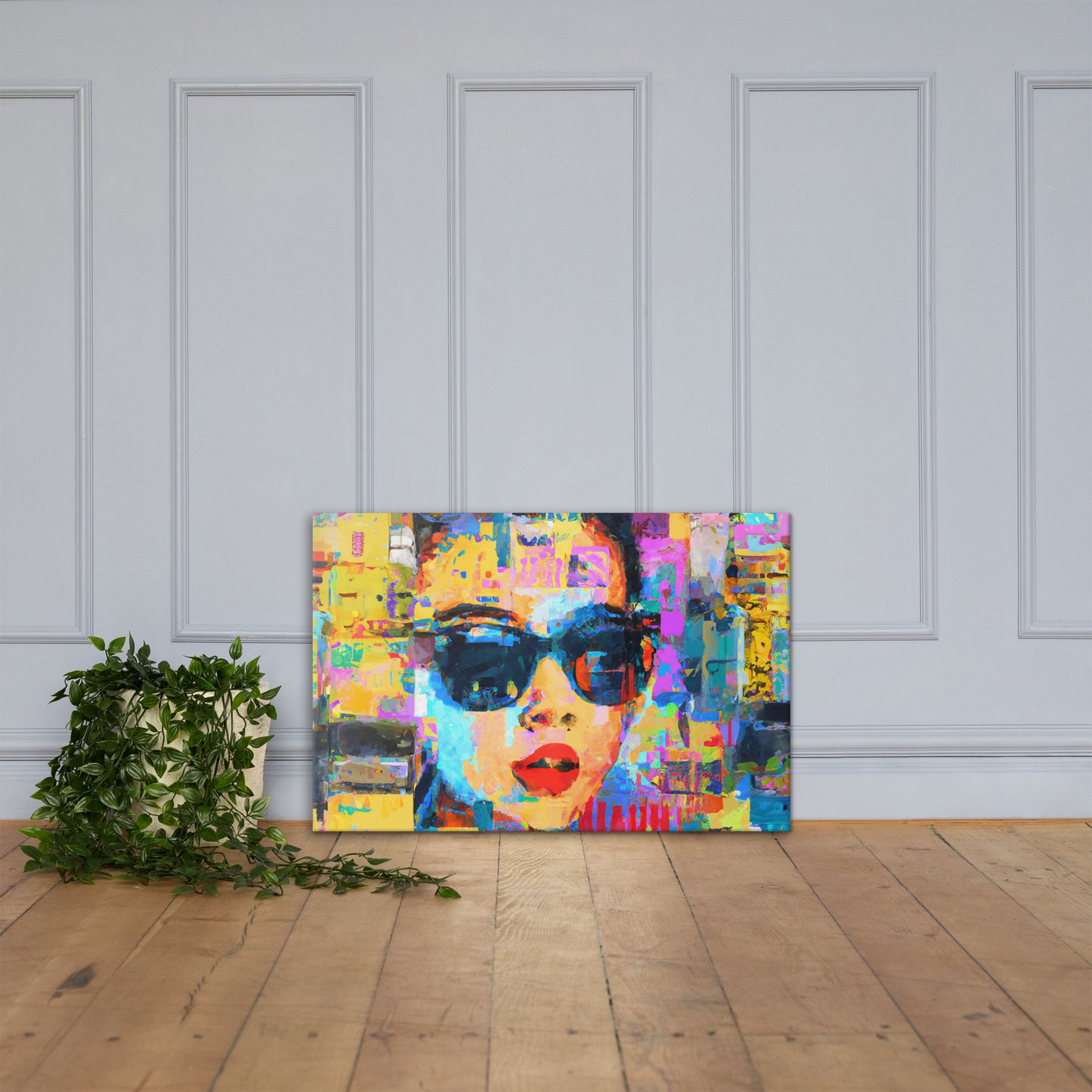 She Vibes, Sunglasses, Digital Art, Canvas Print, High Quality Image, For Home Decor & Interior Design