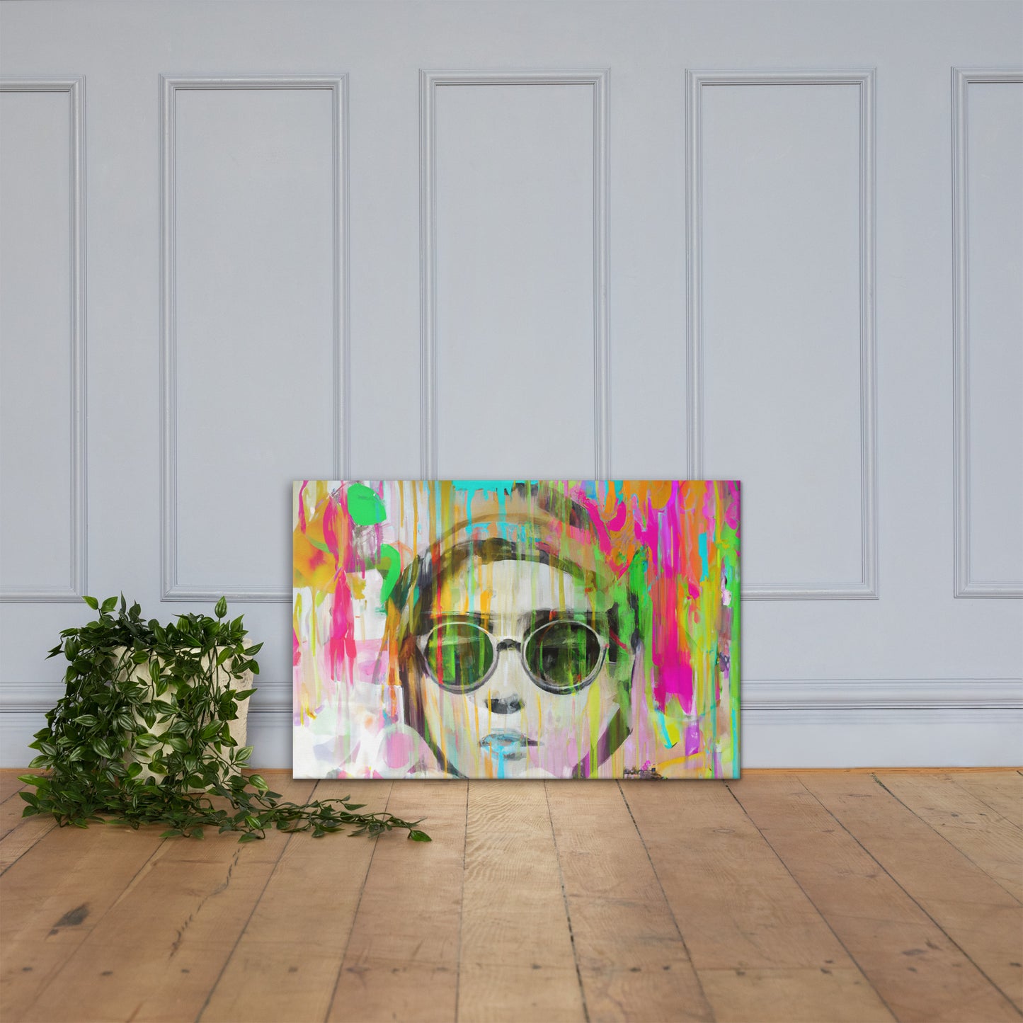 Portraits, Sunglasses, Digital Art, Canvas Print, High Quality Image, For Home Decor & Interior Design