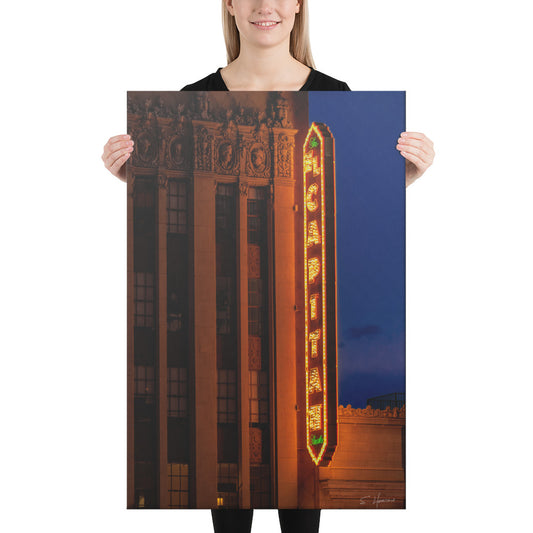 El Capitan Theater Sign, Hollywood, California, Photography, Canvas Print, High Quality Image, For Home Decor & Interior Design