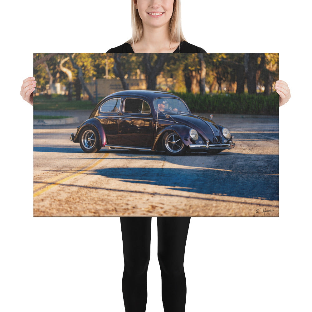 Classic Volkswagen at Sunset, Photography, Canvas Print, High Quality Image, For Home Decor & Interior Design