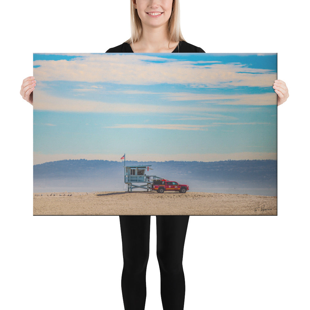 Lifeguard Station at Venice Beach, California, Photography, Canvas Print, High Quality Image, For Home Decor & Interior Design