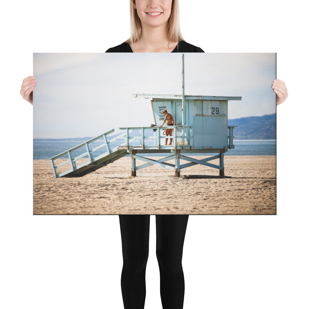 Lifeguard Station at Venice Beach, Photography, Canvas Print, High Quality Image, For Home Decor & Interior Design