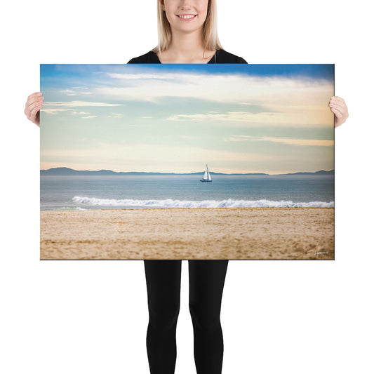 Sailboat on the Ocean, Photography, Canvas Print, High Quality Image, For Home Decor & Interior Design
