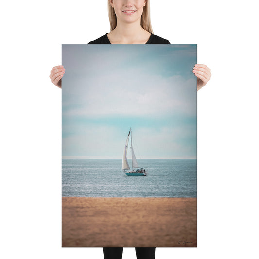 Sailboat on the Ocean at Venice Beach, Photography, Canvas Print, High Quality Image, For Home Decor & Interior Design