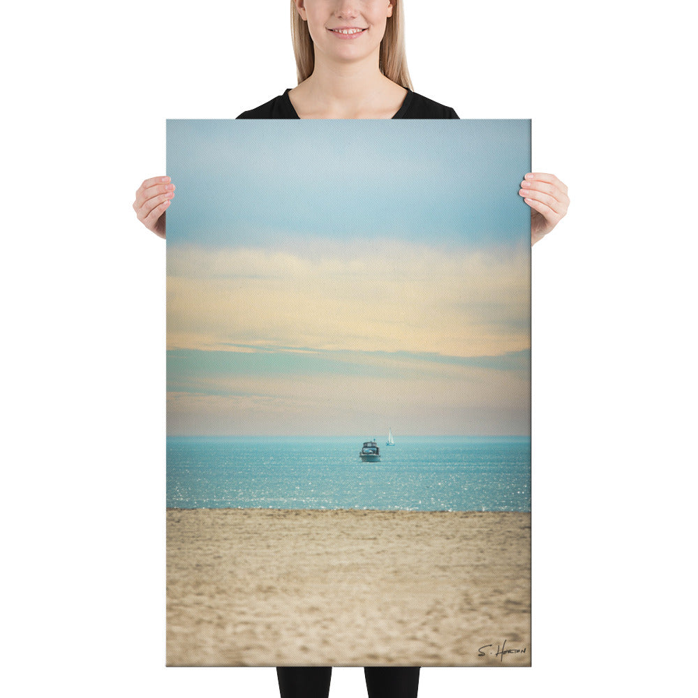 Boats on the Water at Venice Beach, California, Photography, Canvas Print, High Quality Image, For Home Decor & Interior Design