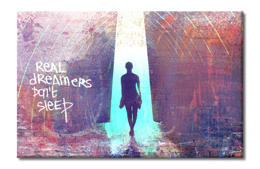 "Real Dreamers Never Sleep", Digital Art, Giclée on Canvas with Signature, High Quality Image, 26"x40", Limited Edition of 50