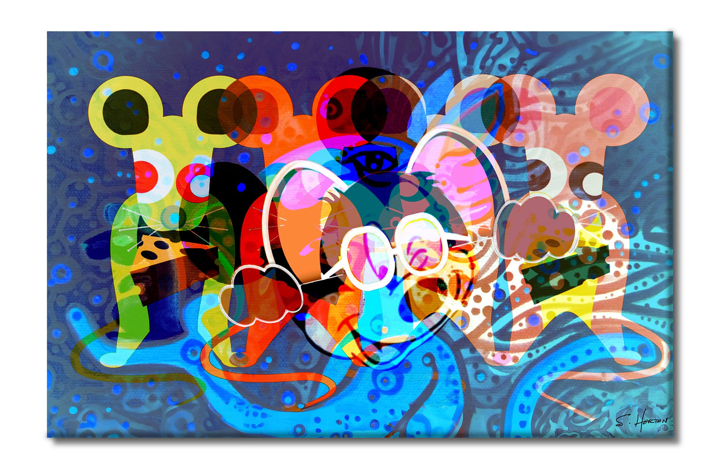 "Mickey-ed Mouse", Parody, Digital Art, Giclée on Canvas with Signature, High Quality Image, 26"x40", Limited Edition of 50