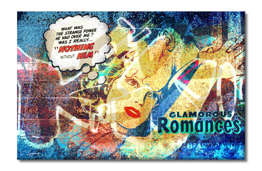 "Glamorous Romances", Neon Love Series, Digital Art, Giclée on Canvas with Signature, High Quality Image, 26"x40", Limited Edition of 50