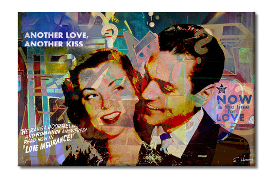 "Another Love, Another Kiss", Neon Love Series, Digital Art, Giclee on Canvas with Signature, High Quality Image, 26"x40", Limited Edition of 50