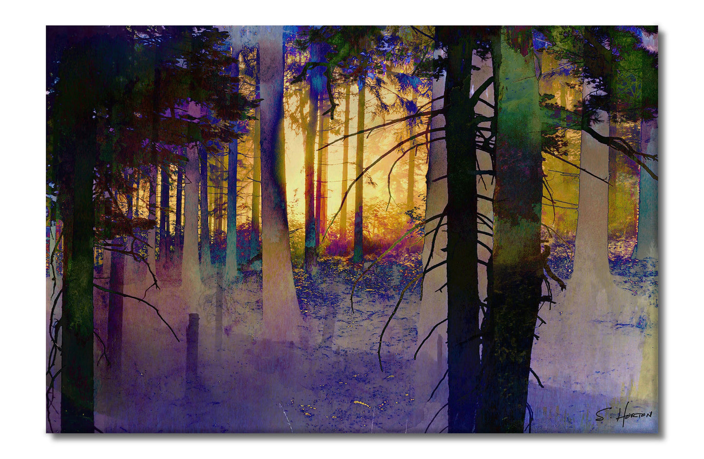 "The Woods Are Lovely", Digital Art, Giclee on Canvas with Signature, High Quality Image, 24"x36" or 40"x60", Limited Edition of 50