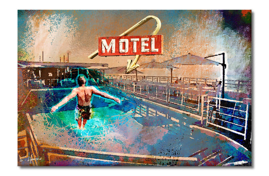 "Big Splash", Route 66 Series, Digital Art, Giclée on Canvas with Signature, High Quality Image, 24"x36" or 40"x60", Limited Edition of 50