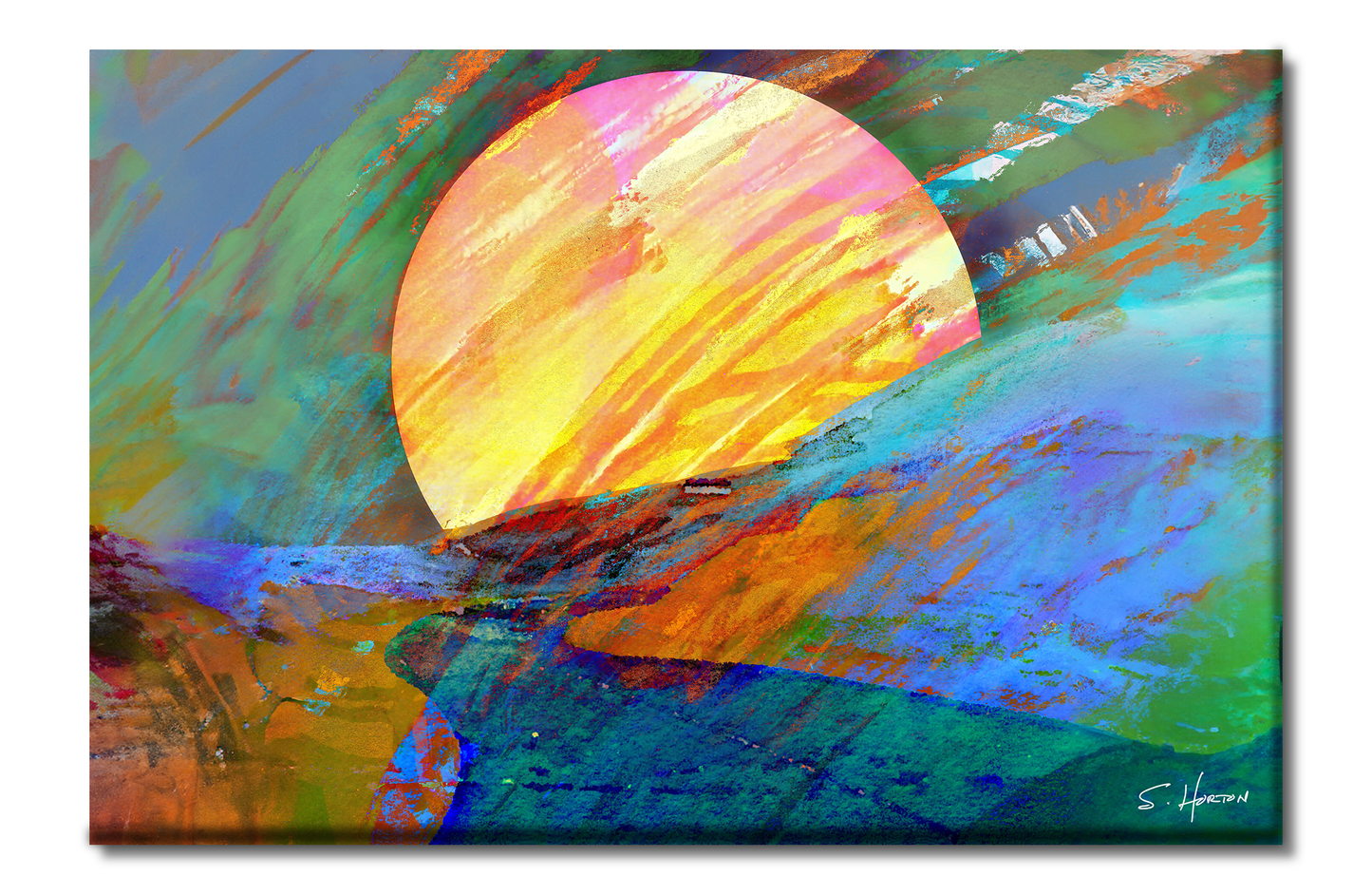 "Dramatic Sunrise", Digital Art, Giclee on Canvas with Signature, High Quality Image, 24"x36" or 40"x60", Limited Edition of 50