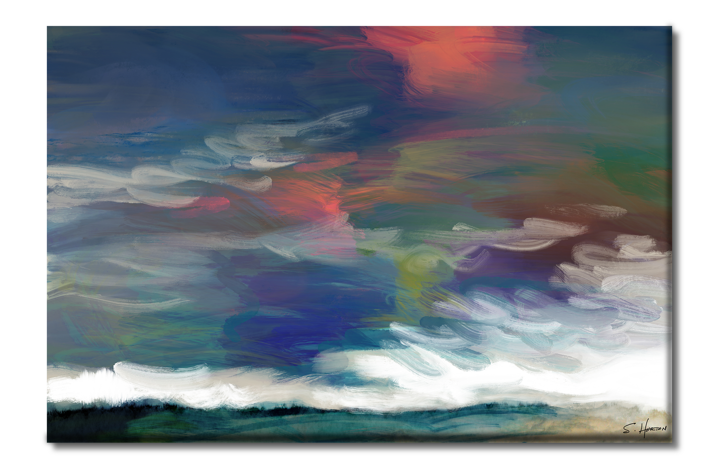 "Marine Layer Over The Horizon", Digital Art, Giclee on Canvas with Signature, High Quality Image, 24"x36" or 40"x60", Limited Edition of 50