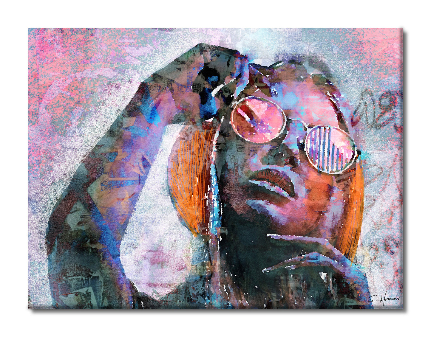 "Rose Colored Glasses", She Vibes, Digital Art, Giclée on Canvas with Signature, High Quality Image, 30"x40", Limited Edition of 50