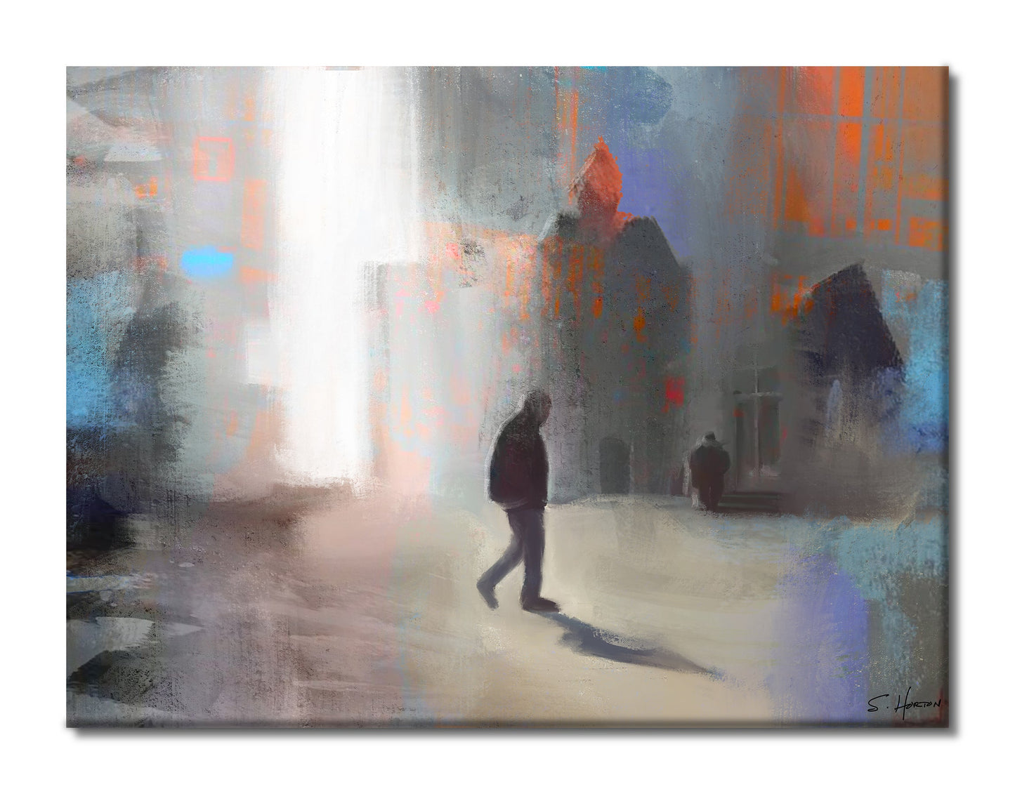 "A Long Walk Through City Streets", Digital Art, Giclée on Canvas with Signature, High Quality Image, 30"x40", Limited Edition of 50