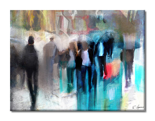 "Sunday Market Stroll", Digital Art, Giclée on Canvas with Signature, High Quality Image, 30"x40", Limited Edition of 50