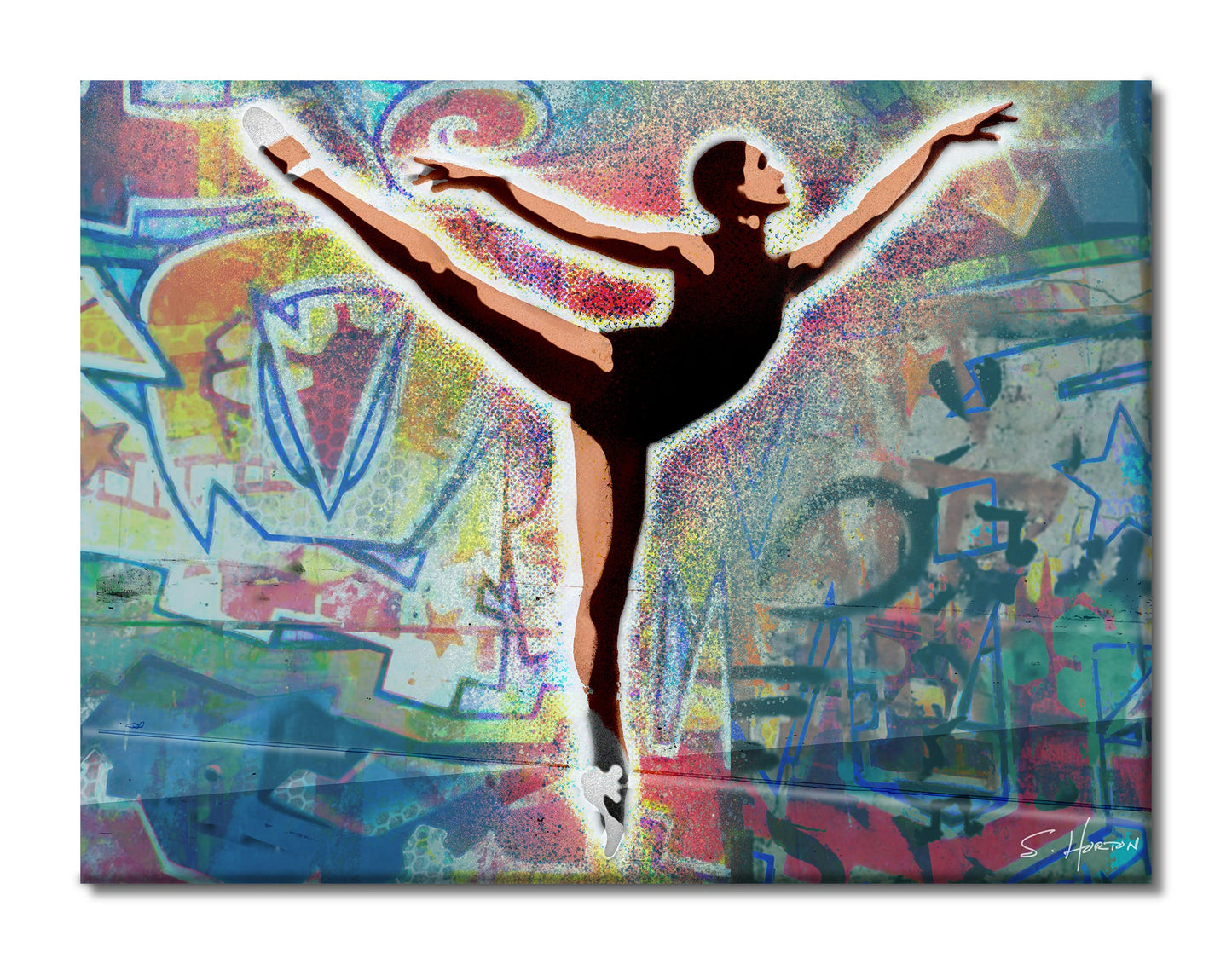 "Urban Ballet", She Vibes, Digital Art, Giclée on Canvas with Signature, High Quality Image, 30"x40", Limited Edition of 50