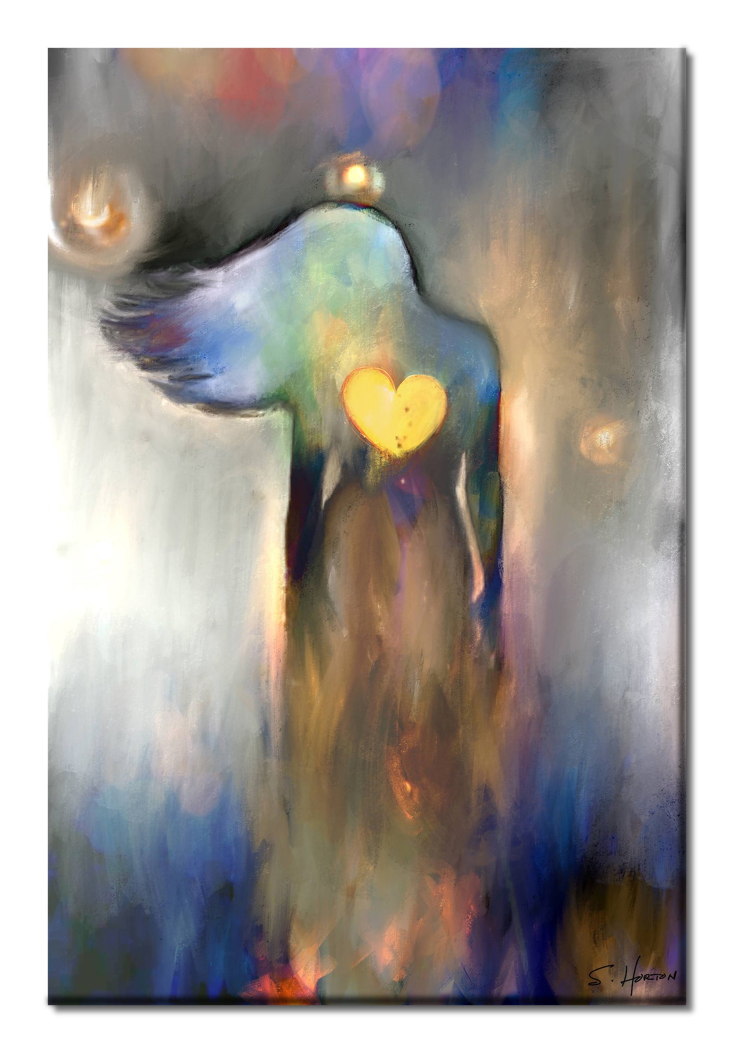 "Heart on Fire", She Vibes, Digital Art, Giclée on Canvas with Signature, High Quality Image, 24"x36" or 40"x60", Limited Edition of 50