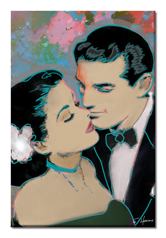 "Black Tux Required", Neon Love Series, Digital Art, Giclée on Canvas with Signature, High Quality Image, 24"x36" or 40"x60", Limited Edition of 50