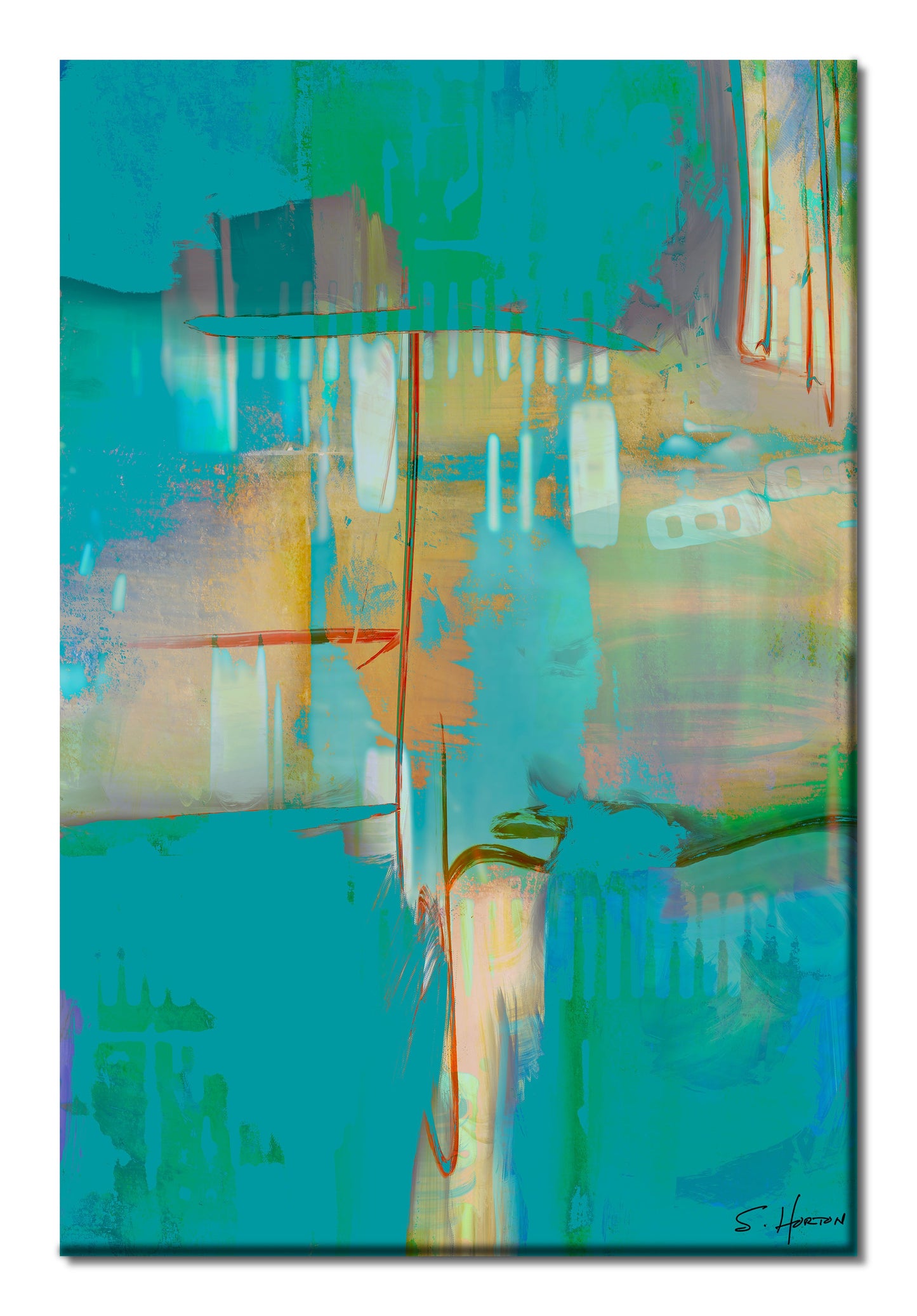 "City Centric" 007, Abstract, Digital Art, Giclée on Canvas with Signature, High Quality Image, 24"x36" or 40"x60", Limited Edition of 50