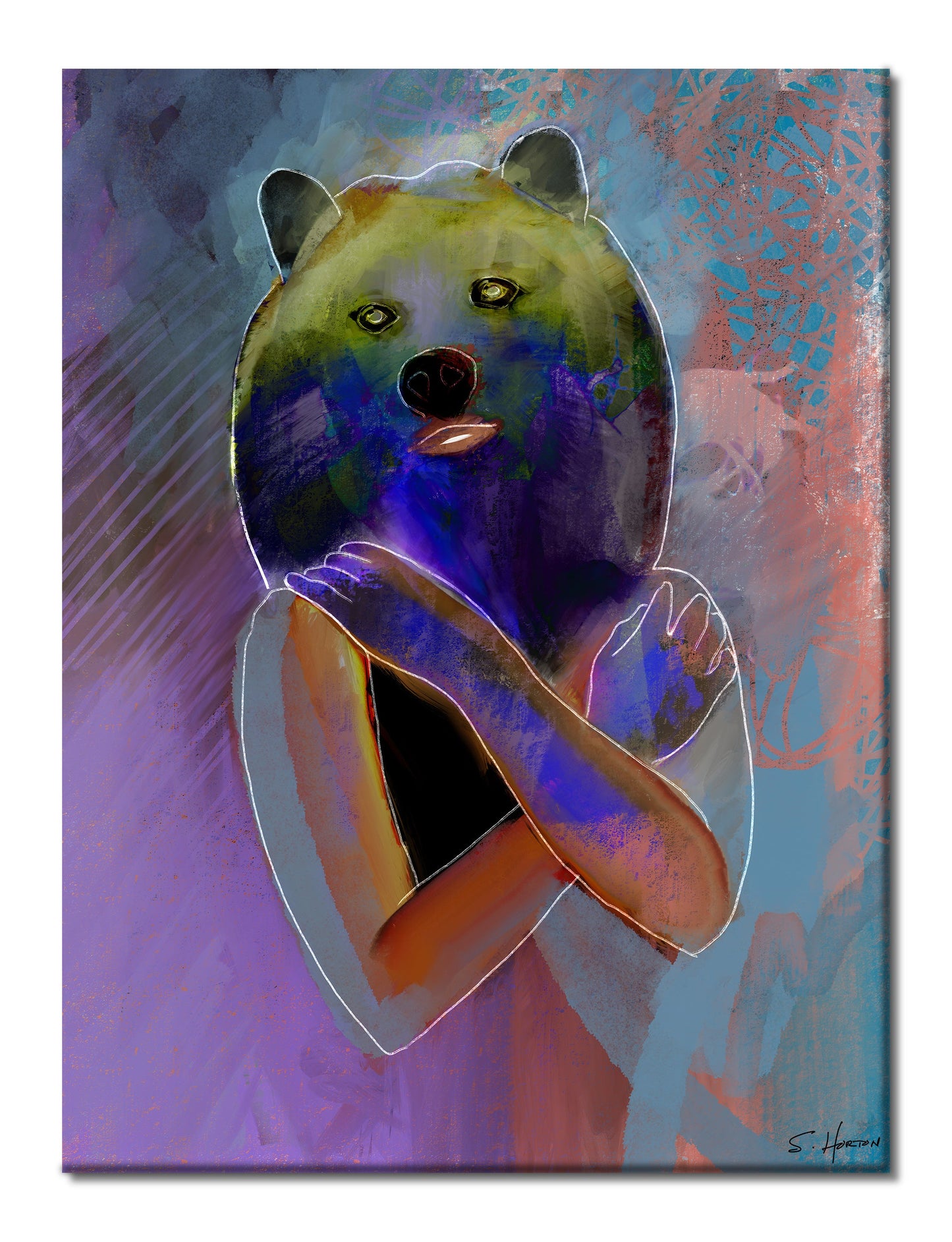 "Bearly There", Animal Life, Surreal, Parody, Digital Art, Giclée on Canvas with Signature, High Quality Image, 30"x40", Limited Edition of 50