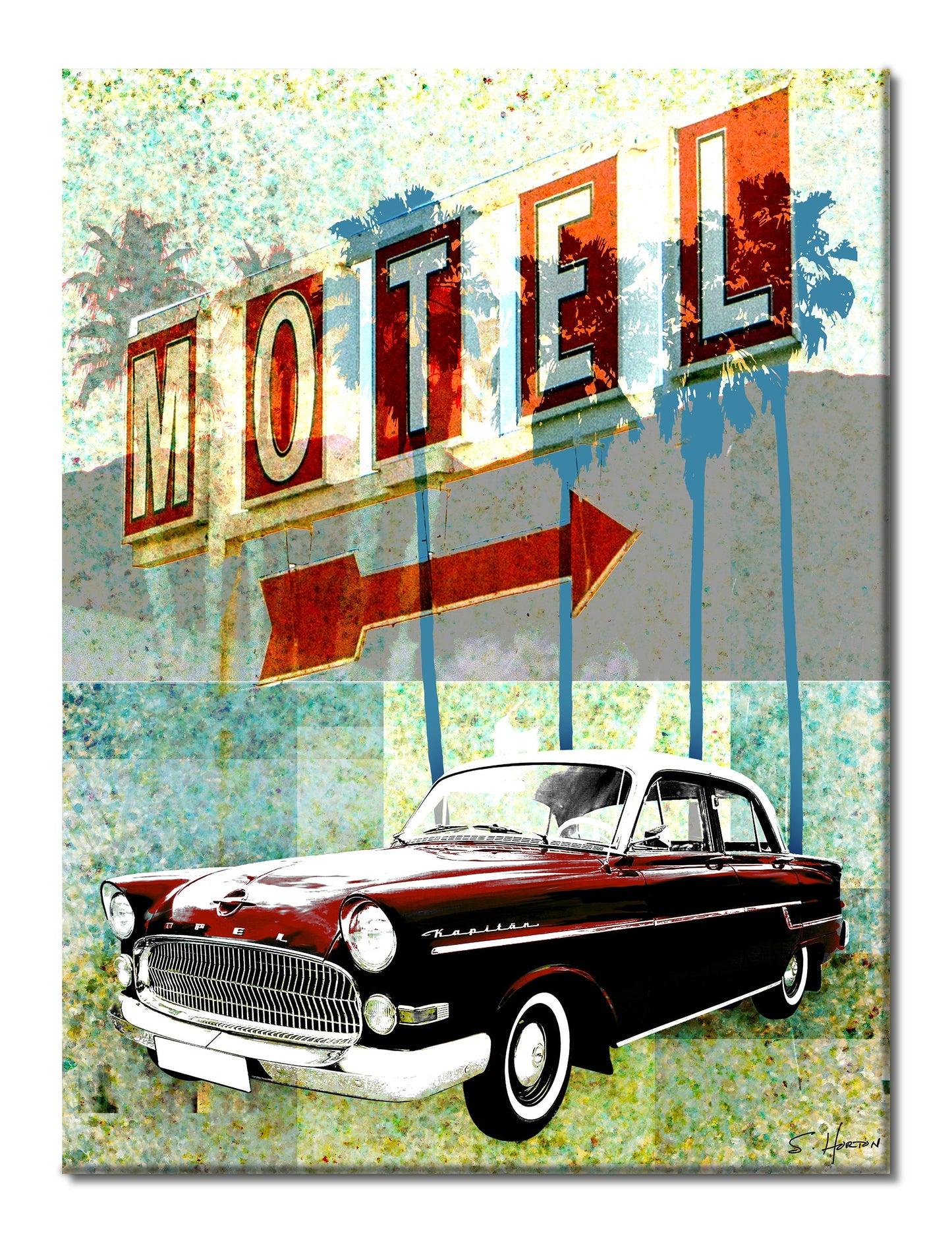 "Foreign Affairs", Route 66 Series, Digital Art, Giclée on Canvas with Signature, High Quality Image, 30"x40", Limited Edition of 50