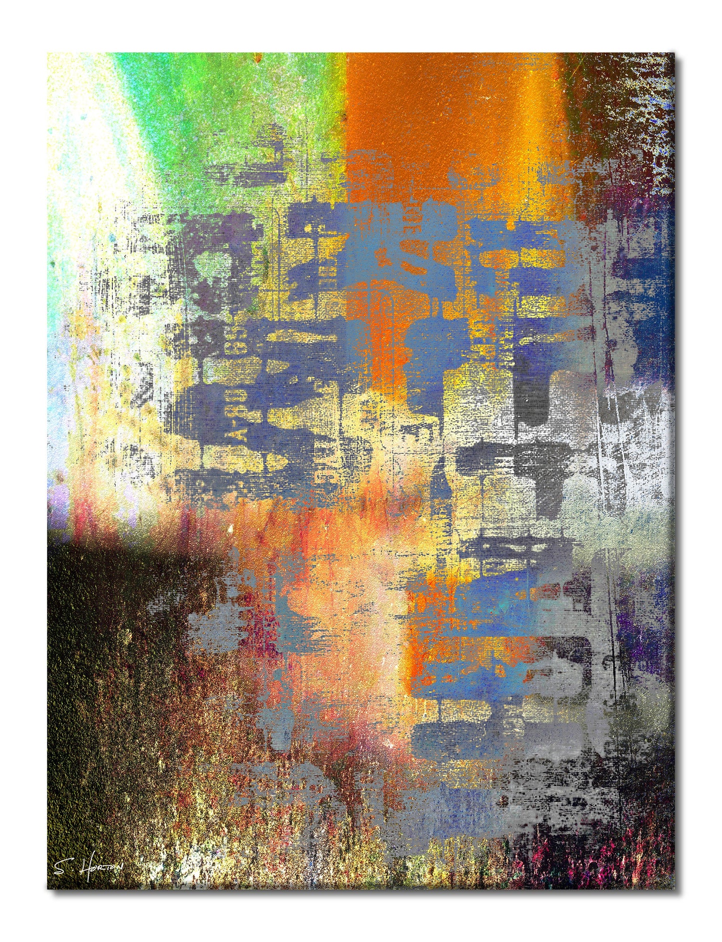 "Urban Dialogue", Abstract, Digital Art, Giclée on Canvas with Signature, High Quality Image, 30"x40", Limited Edition of 50