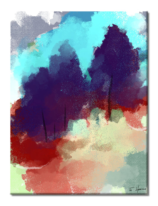 A Walk Through The Woods, Digital Art, Giclee on Canvas with Signature, 30"x40", Limited Edition of 50