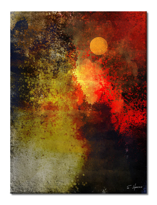 Fiery Sunrise, Digital Art, Giclee on Canvas with Signature, 30"x40", Limited Edition of 50