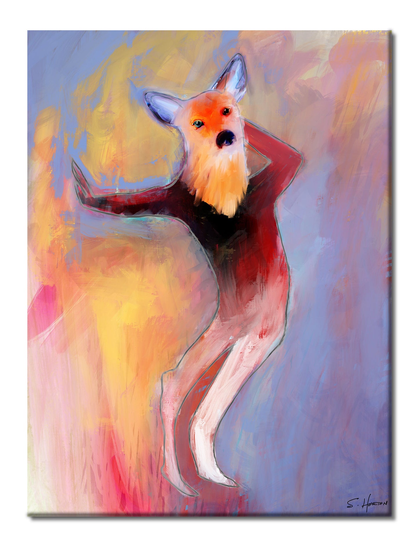 "Yes, Deer", Animal Life, Surreal, Parody, Digital Art, Giclée on Canvas with Signature, High Quality Image, 30"x40", Limited Edition of 50