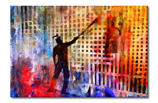 Window Washer, Urban Vibes, Digital Art, Canvas Print, High Quality Image, For Home Decor & Interior Design