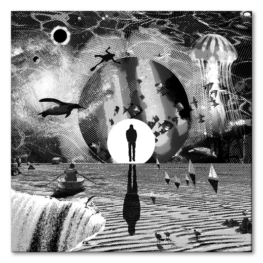 Dreamcatchers 01 - Surreal Limited Edition Giclée, Black & White on Canvas