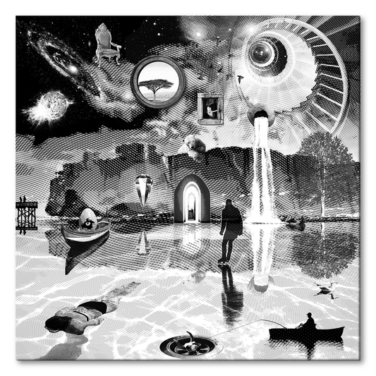 Dreamcatchers 05 - Surreal Limited Edition Giclée, Black & White on Canvas