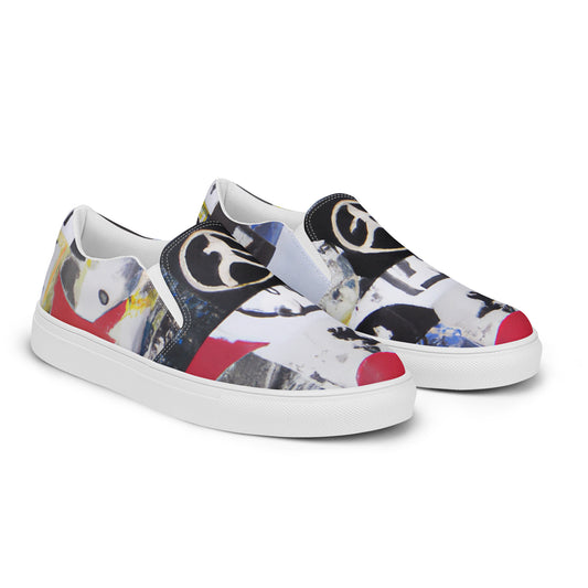 Abstract, Original Art, Men’s Slip-On Canvas Shoes