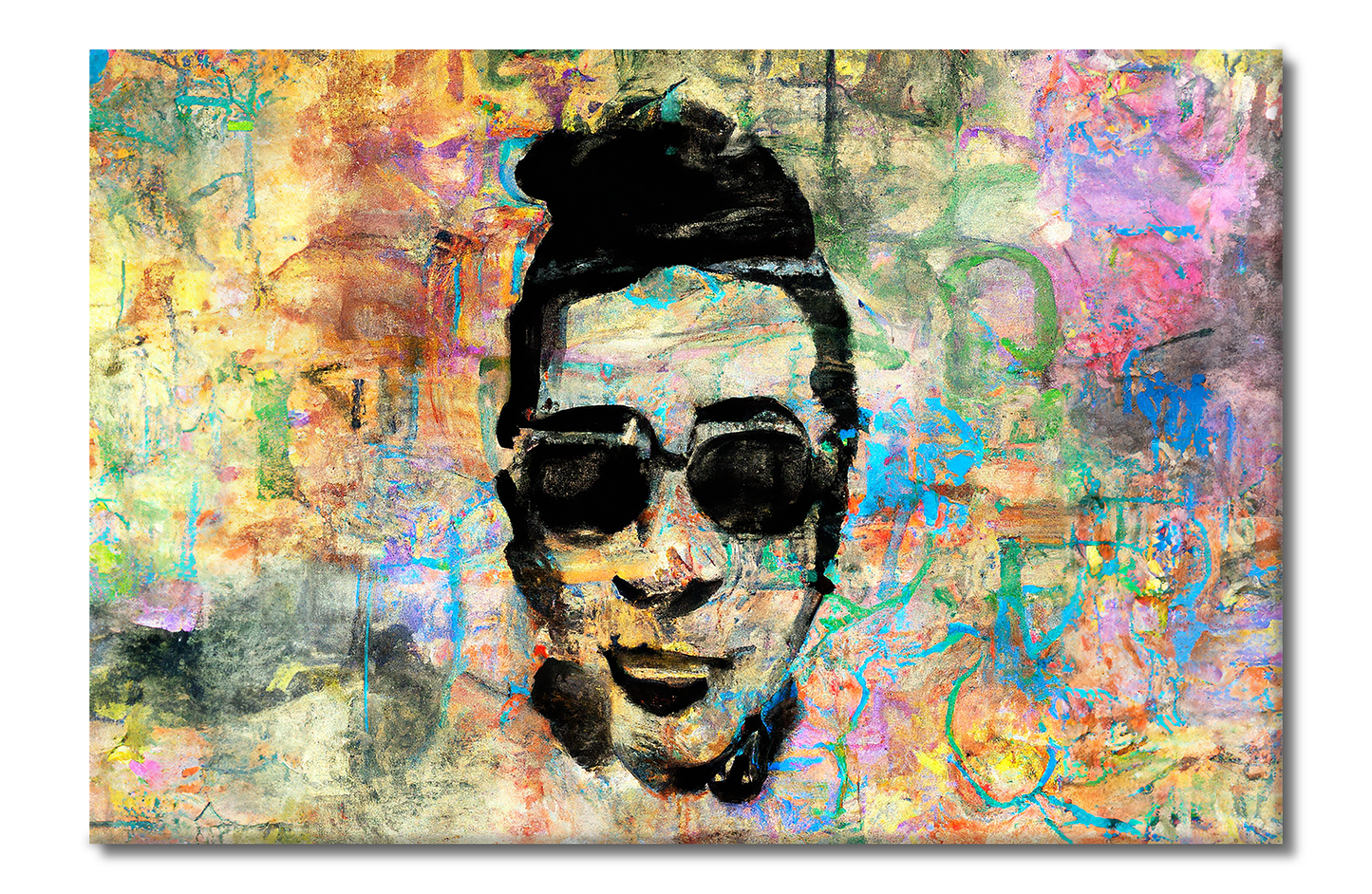 Portraits, Sunglasses, Digital Art, Canvas Print, High Quality Image, For Home Decor & Interior Design